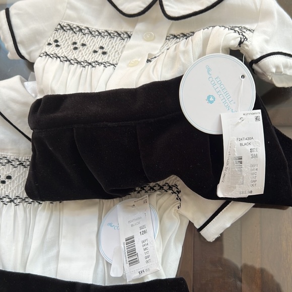 Edgehill Collection Baby Boys 3-24 Months Short Sleeve Smocked Shirt & Short Set - Picture 9 of 9